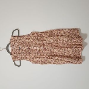 Faherty 100% Linen Floral Shirt Dress